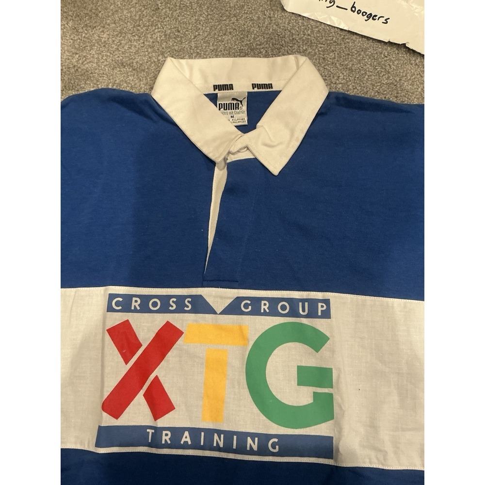 NWT Vintage Puma XTG‎ Cross Group Training Long Sleeve Polo Shirt Size Medium - Picture 2 of 3